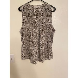 NWT loft Cheeta Print Sleeveless Blouse